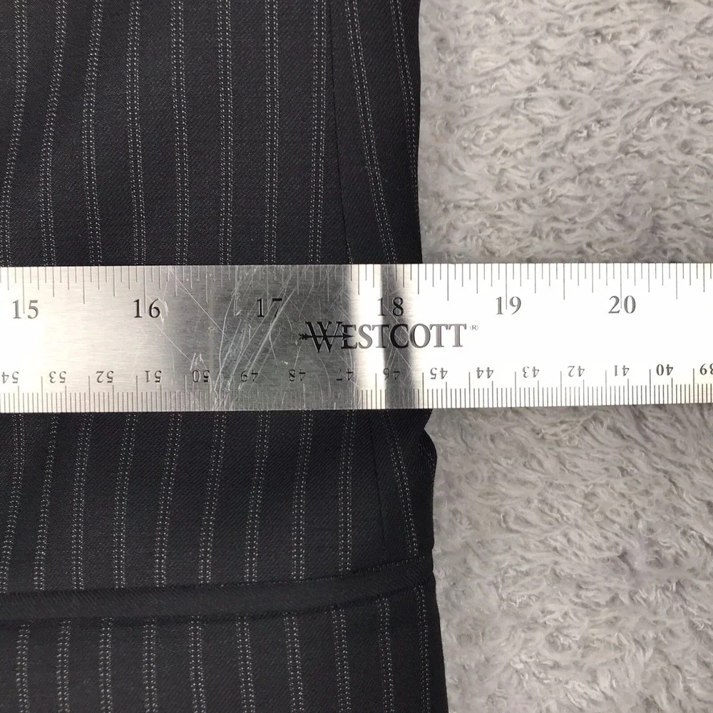 Peter Millar Sport Coat Mens 40T Black Striped 100% Wool 2 Button Double Vented